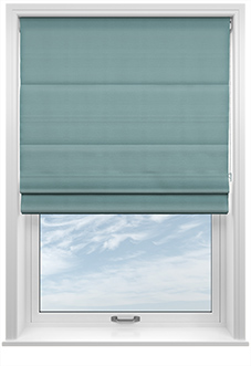 Shima Faux Silk, Azure - Twist&Fit Roman Blind